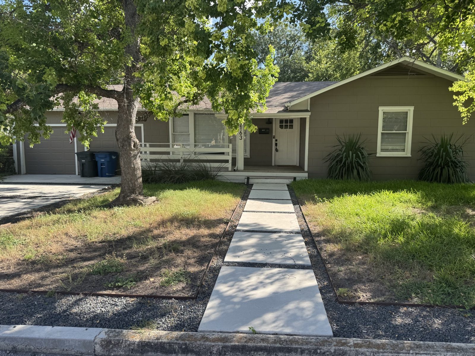 Front of the Turning Point Step Up house at 163 S Mesquite St